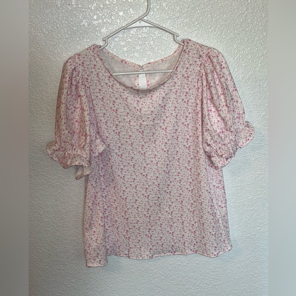 Puff Sleeve Blouse Cute Ruffle Fashion Boat Neck Tshirt